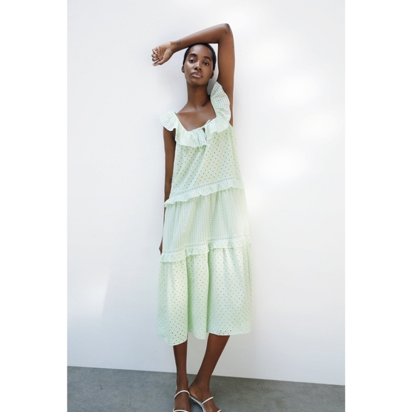 DRESS WITH CUTWORK EMBROIDERY - Picture 5 of 11